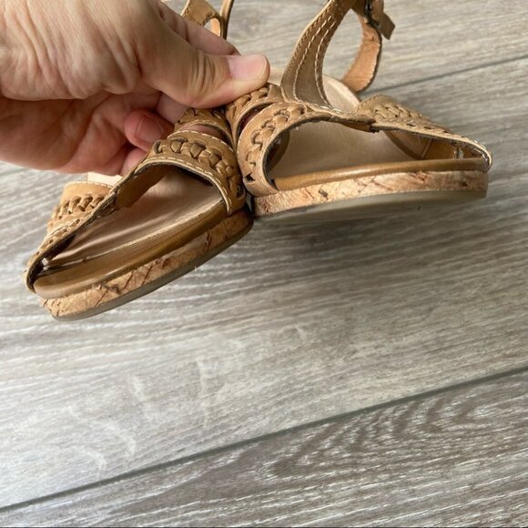 Locale Braided Leather Cork Wedge Heel Sandal - Picture 3 of 11